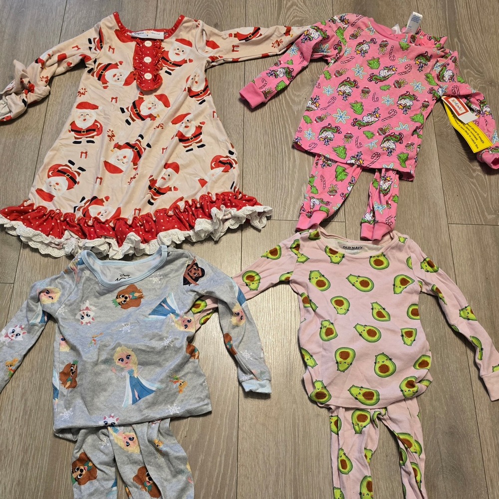 Toddler Girls 3T Pajama Bundle 4pc Set